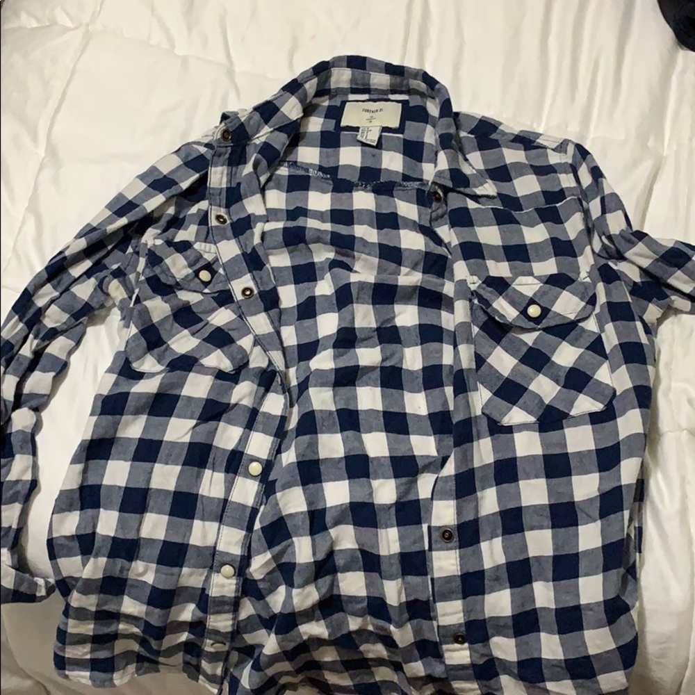 Blue and white shirt